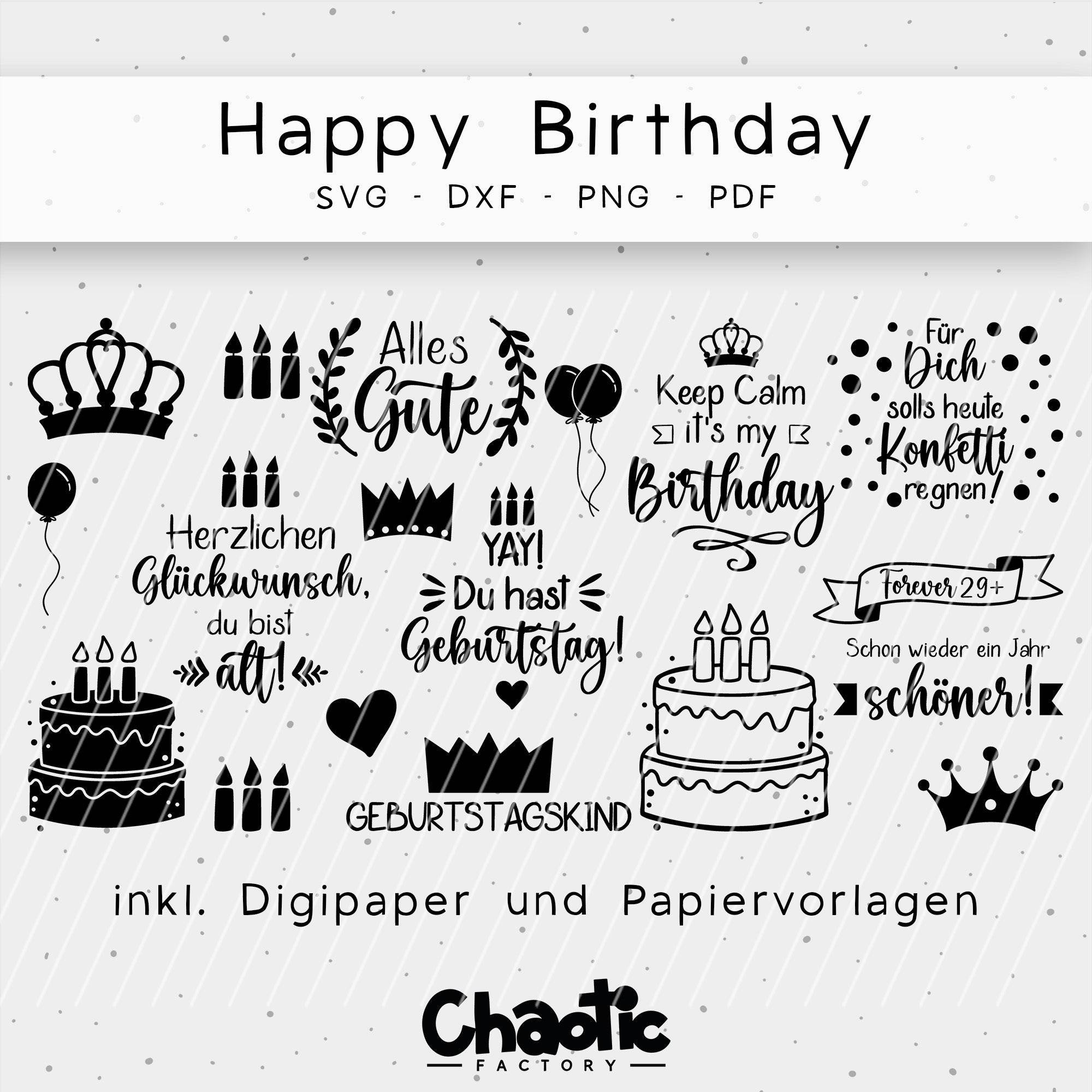 Plotterdatei Happy Birthday - Sewando