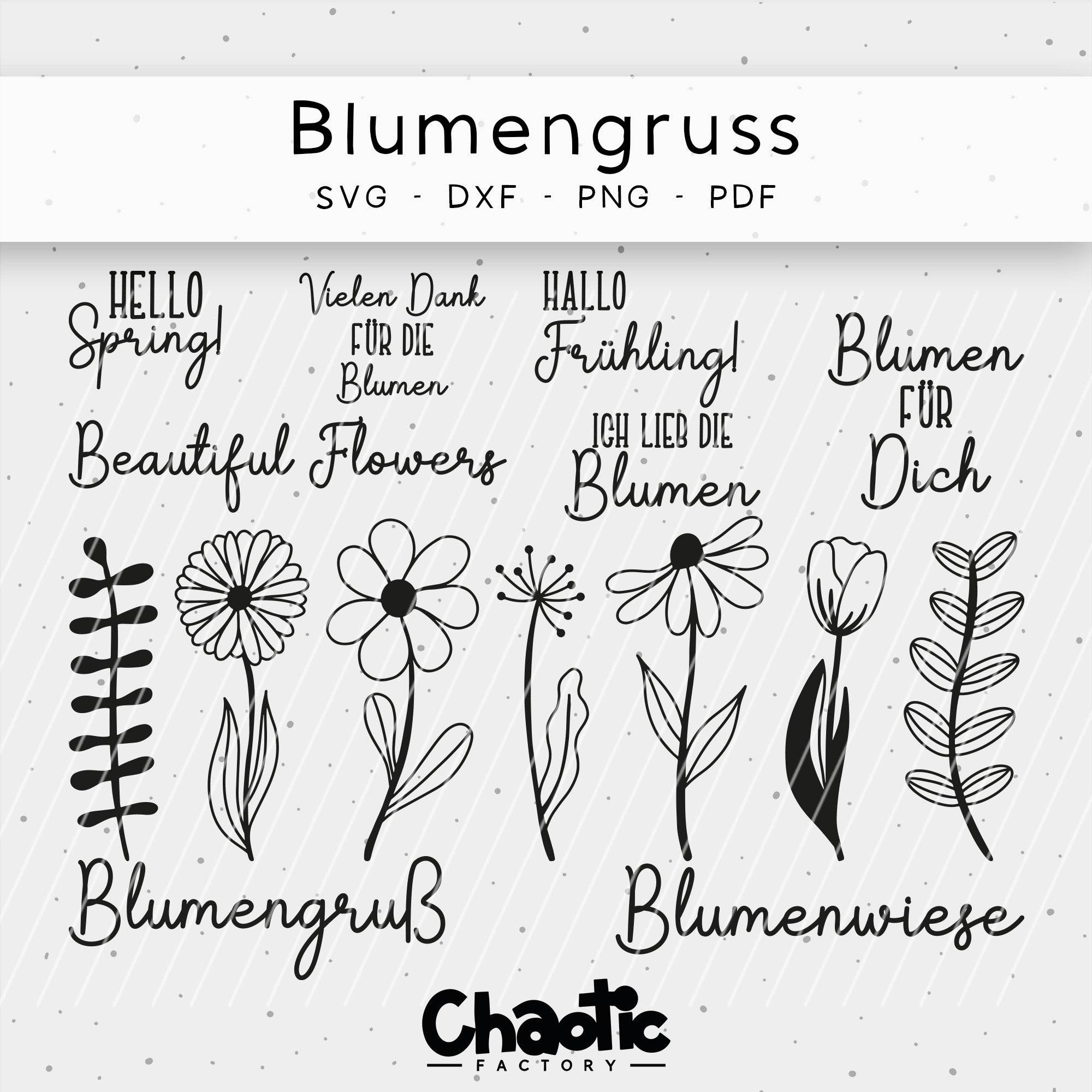 Plotterdatei Blumengruß - Sewando