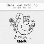 Plotterdatei Gans viel Frühling - Sewando