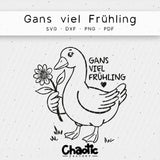 Plotterdatei Gans viel Frühling - Sewando