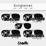Plotterdatei Sunglasses Sonnenbrille Beach - Sewando