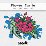 Plotterdatei Flower Turtle - Sewando