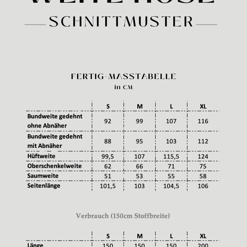 E-Book und Schnittmuster | Weite Hose S-XL - Sewando