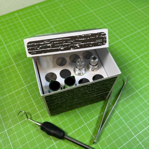 Aufbewahrungsbox für Silhouette Zubehör basteln | SVG Plotterdatei - Sewando