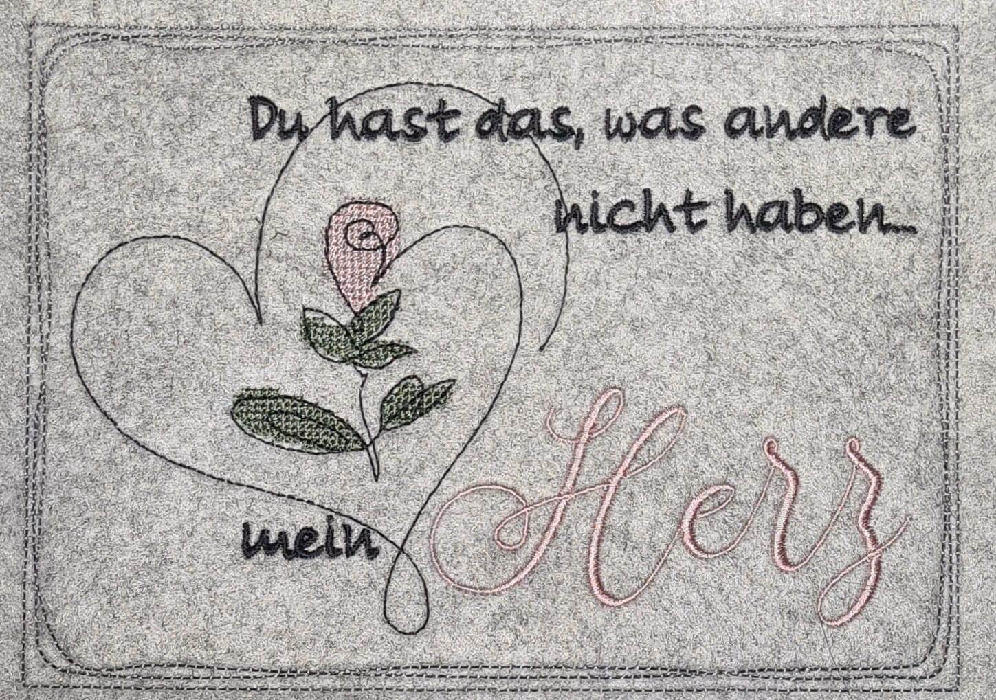 Stickdatei - Du hast mein Herz... - Sewando