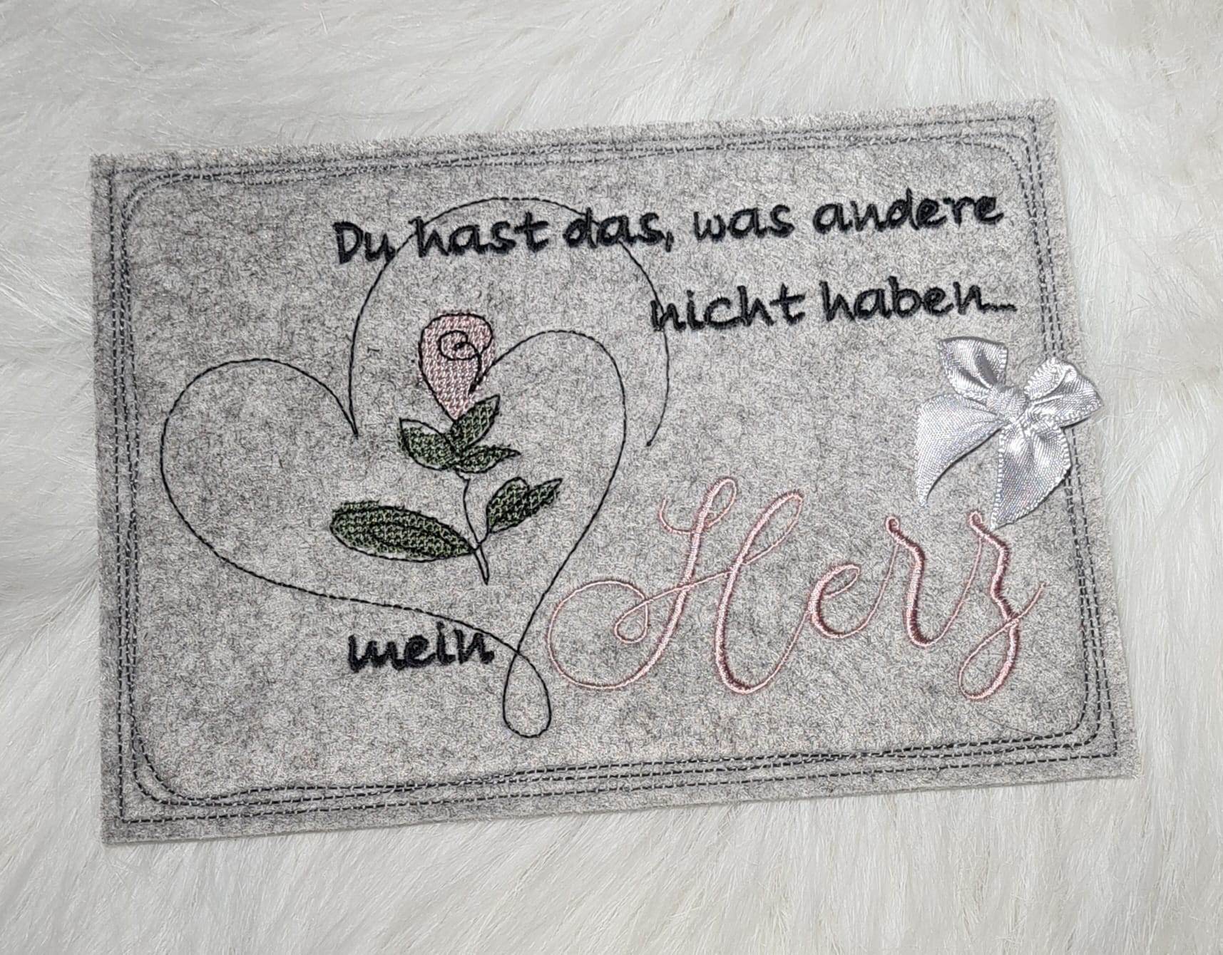 Stickdatei - Du hast mein Herz... - Sewando