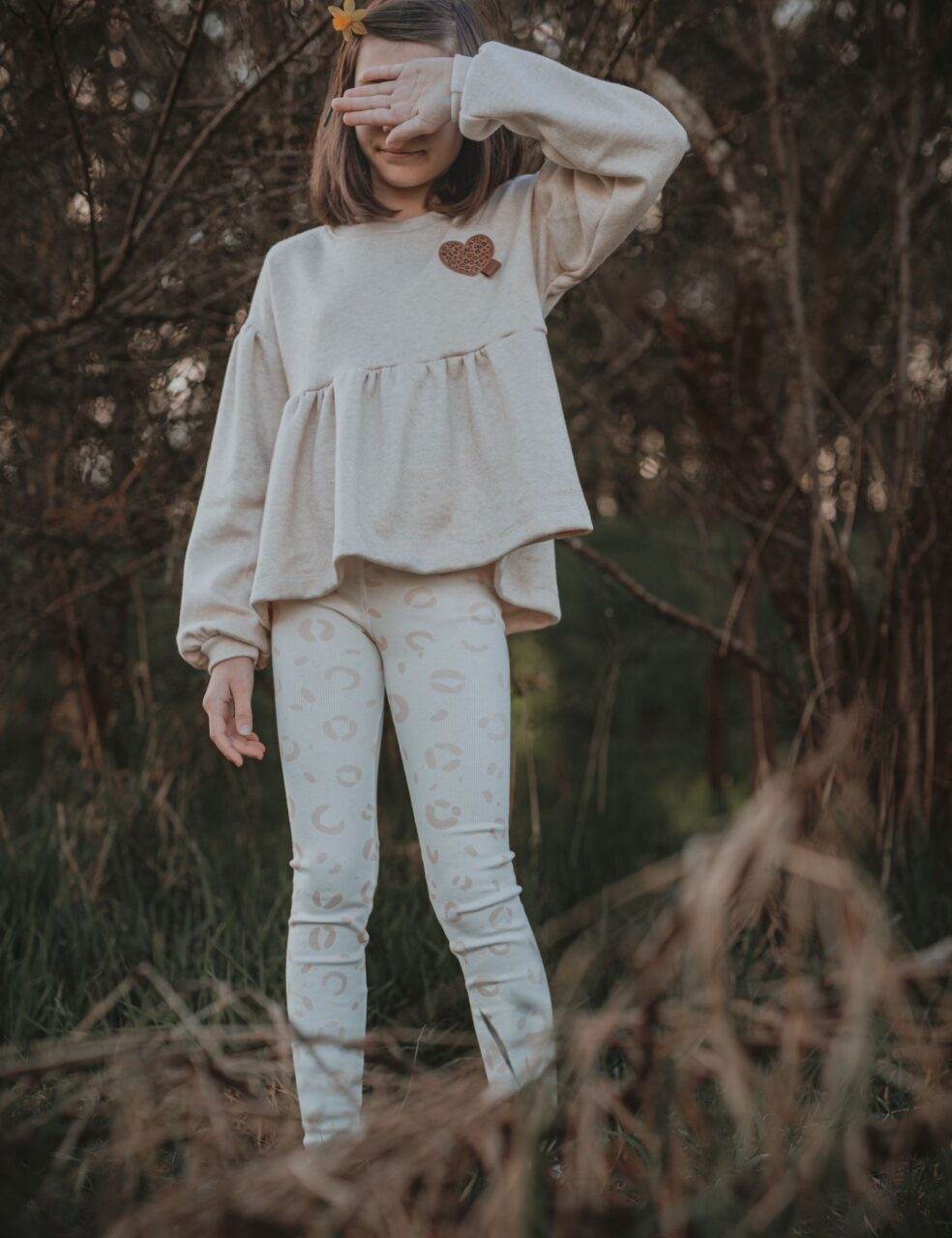 RUFFLE SWEATER LINA 80-164 - Sewando