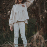 RUFFLE SWEATER LINA 80-164 - Sewando