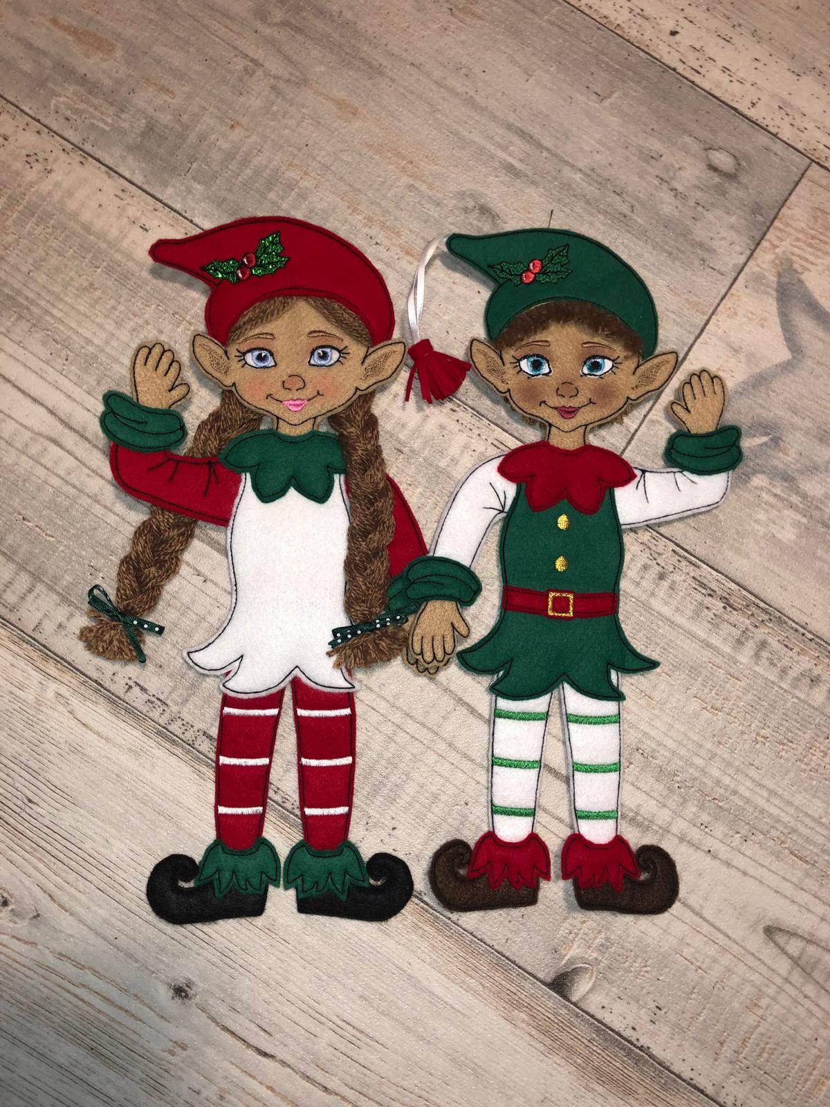 Stickdatei - Weihnachtselfen - Paar - Sewando