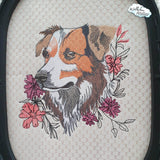 Hund Stickdatei – treuer Blick und Blumenzauber für deine Stickmaschine - Sewando
