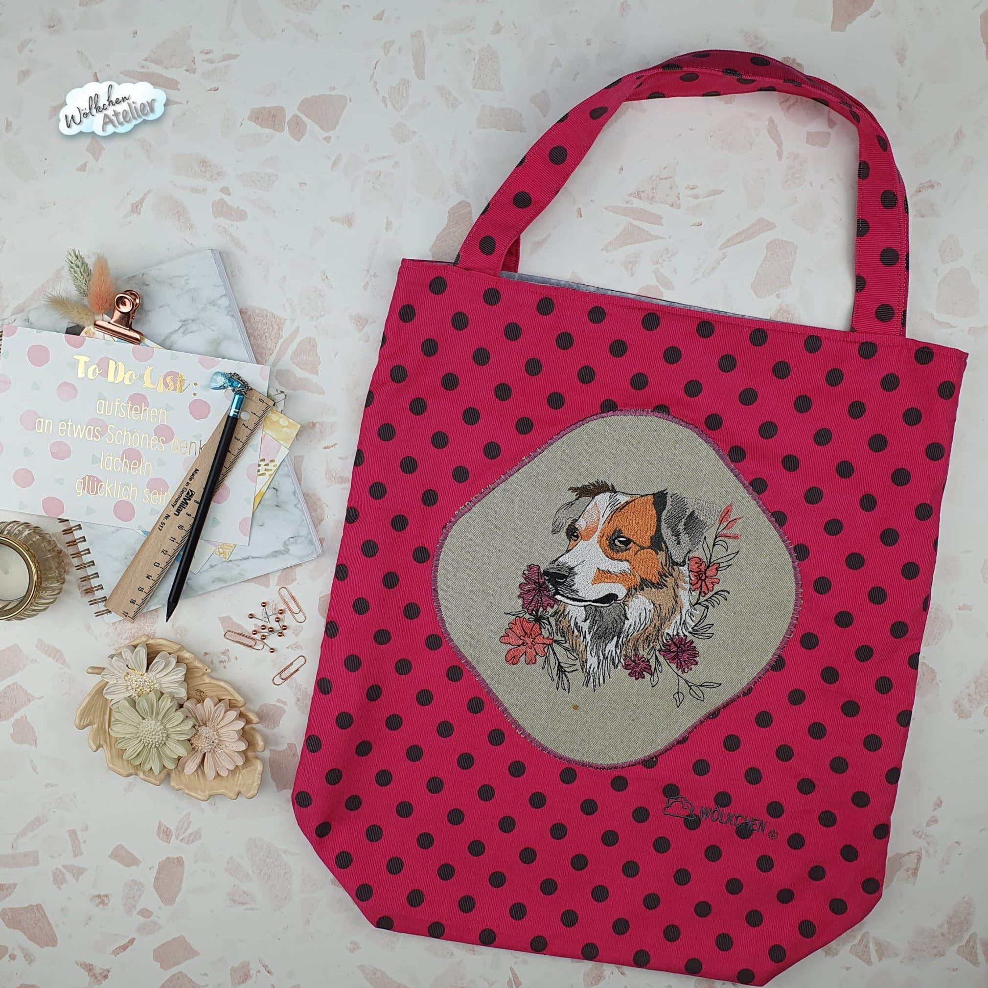 Hund Stickdatei – treuer Blick und Blumenzauber für deine Stickmaschine - Sewando
