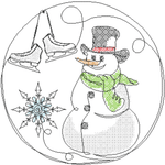 Stickdatei - Winterkranz (Single Line) - Sewando