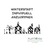Winterstadt | SVG, DXF, PNG Plotterdatei, Laserdatei - Sewando