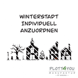 Winterstadt | SVG, DXF, PNG Plotterdatei, Laserdatei - Sewando