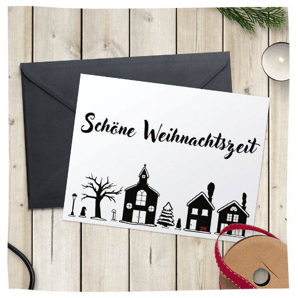 Winterstadt | SVG, DXF, PNG Plotterdatei, Laserdatei - Sewando
