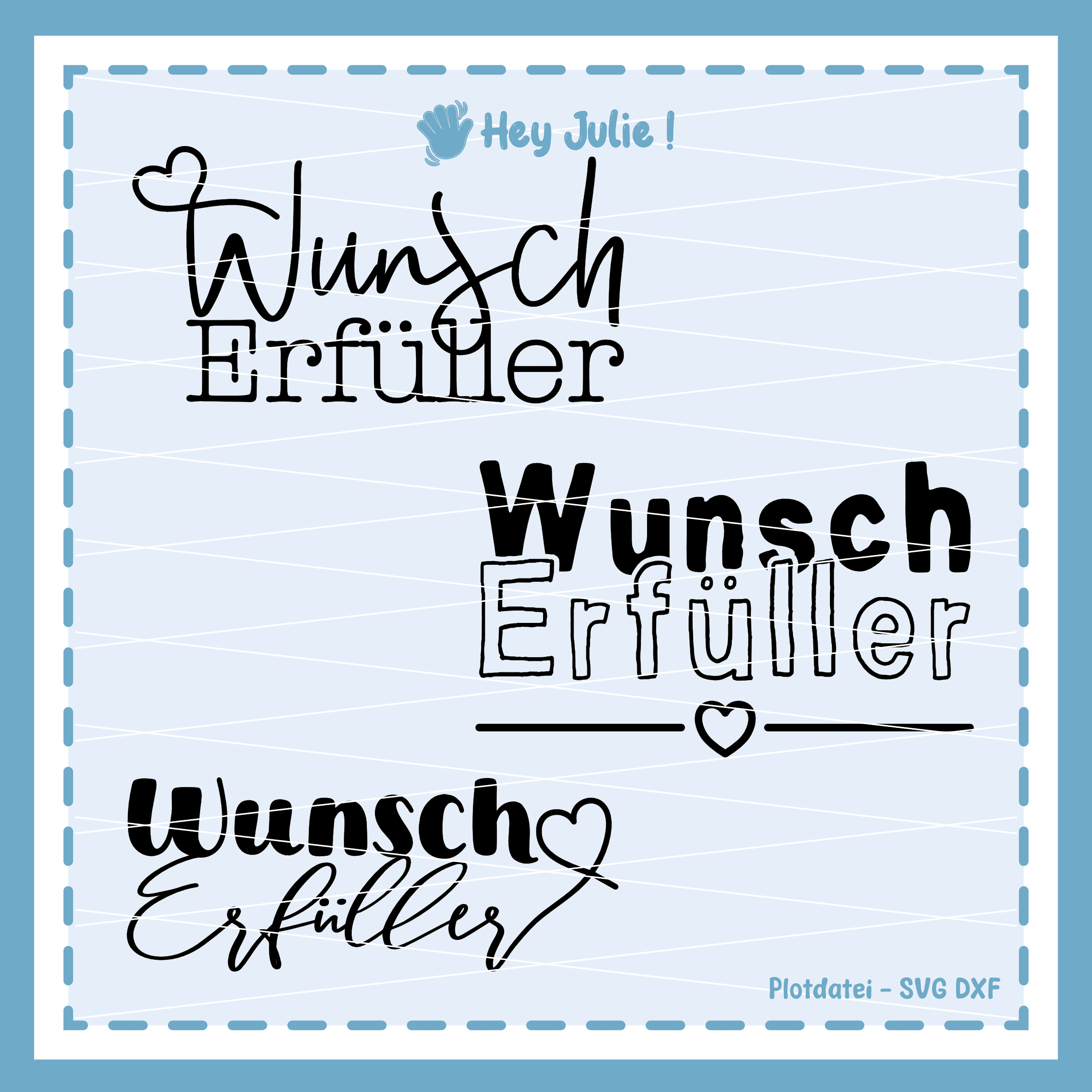 Plotter- und Laserdatei Wunscherfüller - Sewando