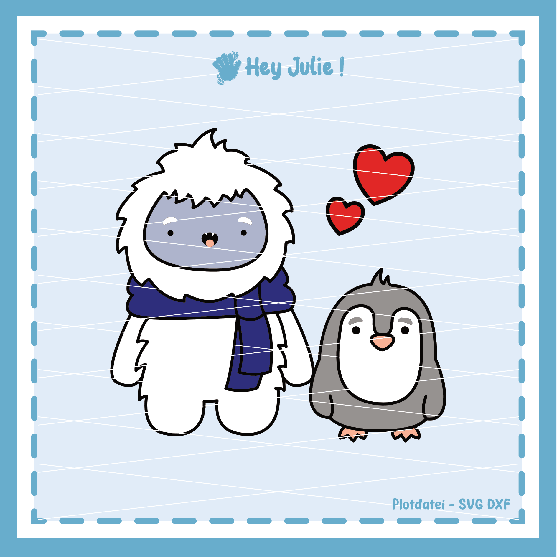 Plotterdatei Yeti and Friend - Sewando