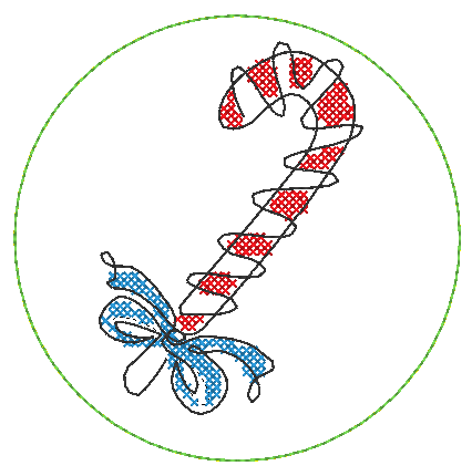Stickdatei - Untersetzer Single Line Advent (24 Dateien) - Sewando