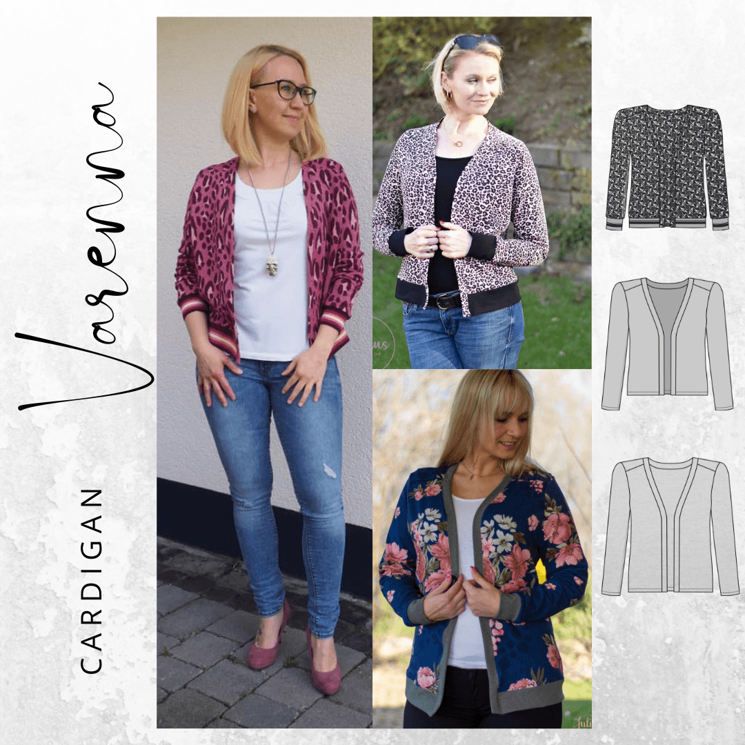 Schnittmuster Cardigan VARENNA Gr. 34-54 : - Sewando