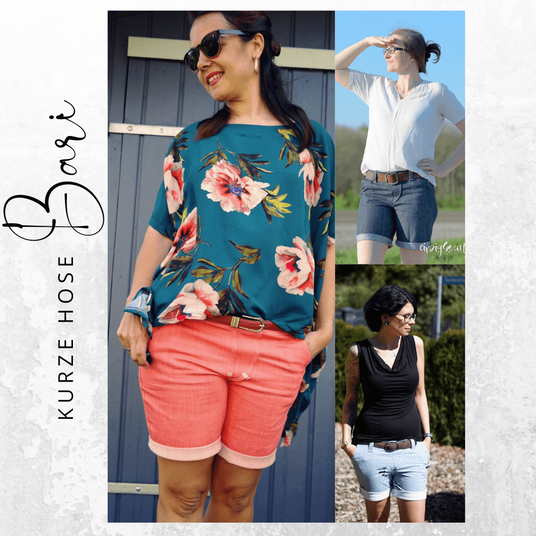 Schnittmuster kurze Hose BARI Gr. XS-XL : - Sewando