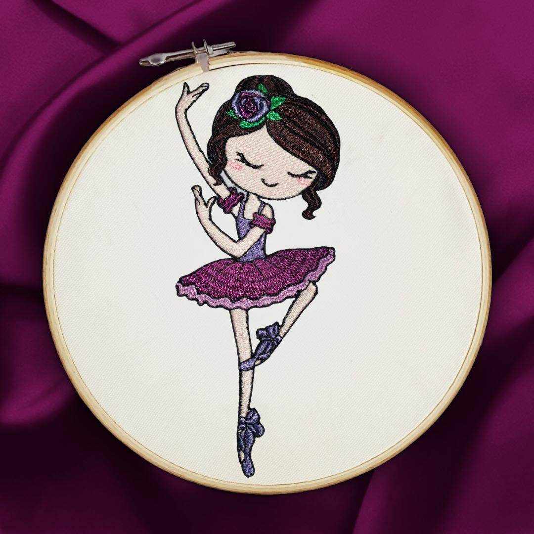 Ballerina Stickdatei – tanzend leicht wie ein Tagtraum für deine Stickmaschine - Sewando