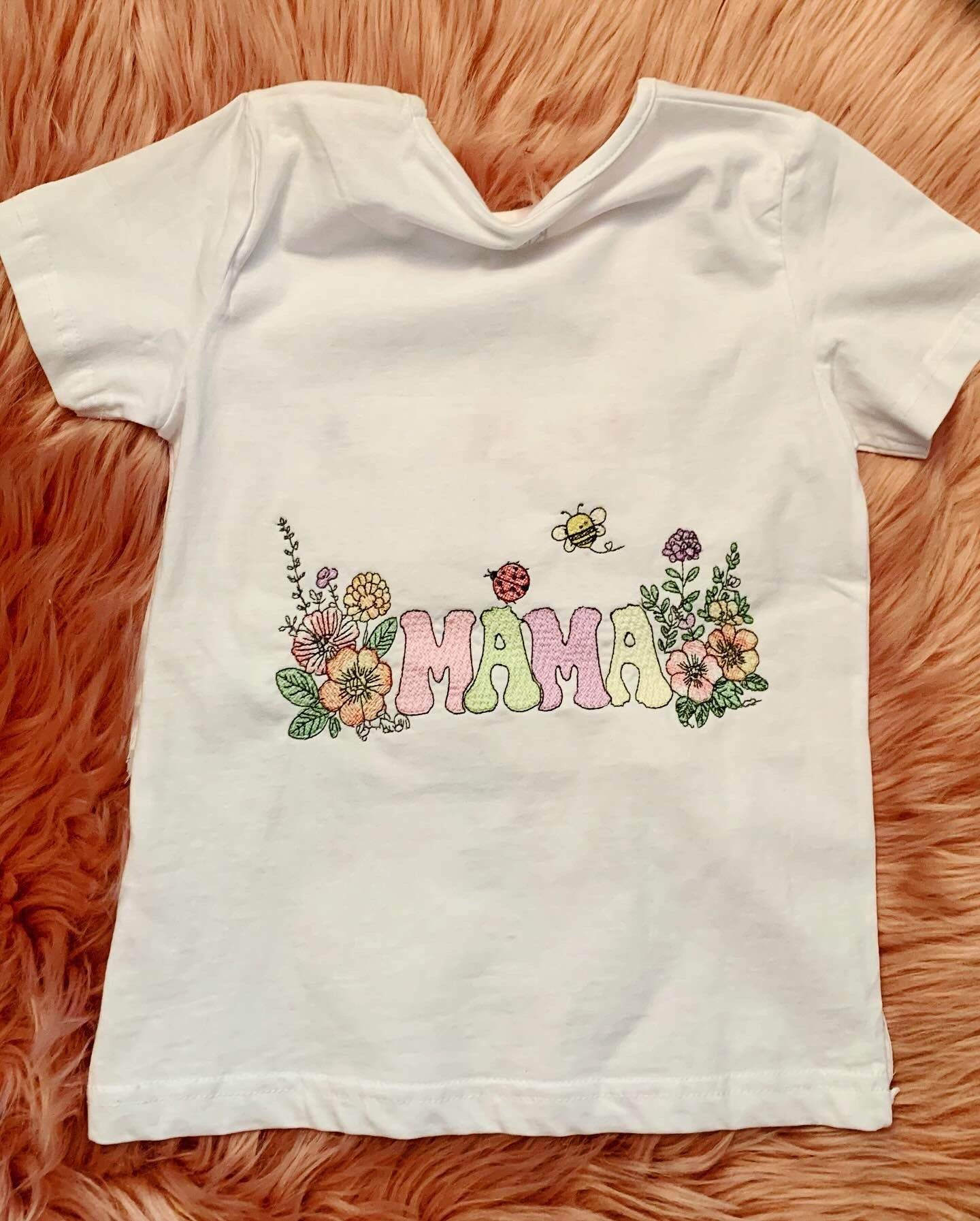 Stickdatei Mama mit Blumen Lineare Art Set 946 - Sewando