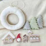 Stickdatei Türkranz In the Hoop mit Winterdorf Set 26155