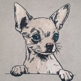 Stickdatei Applikation Chihuahua "Aage"  - realistisch - FÜR HELLE & DUNKLE STOFFE