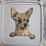 Stickdatei Applikation Chihuahua "Aage"  - realistisch - FÜR HELLE & DUNKLE STOFFE