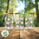 exklusiv bei Sewando: Schmetterlinge & Blumen – Süßes Sublimationsdesign im Pastell-Stil - Sewando