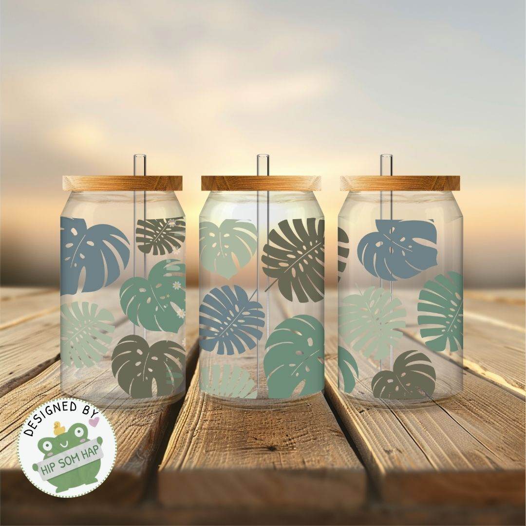 exklusiv bei Sewando: Tropischer Dschungel-Look – Monstera Sublimationsdesign - Sewando