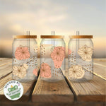 exklusiv bei Sewando: Hibiskus-Pattern in warmen Erdtönen – Florales Sublimationsdesign - Sewando