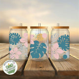 exklusiv bei Sewando: Tropisches Blumen-Sublimationsdesign – Retro Floral - Sewando