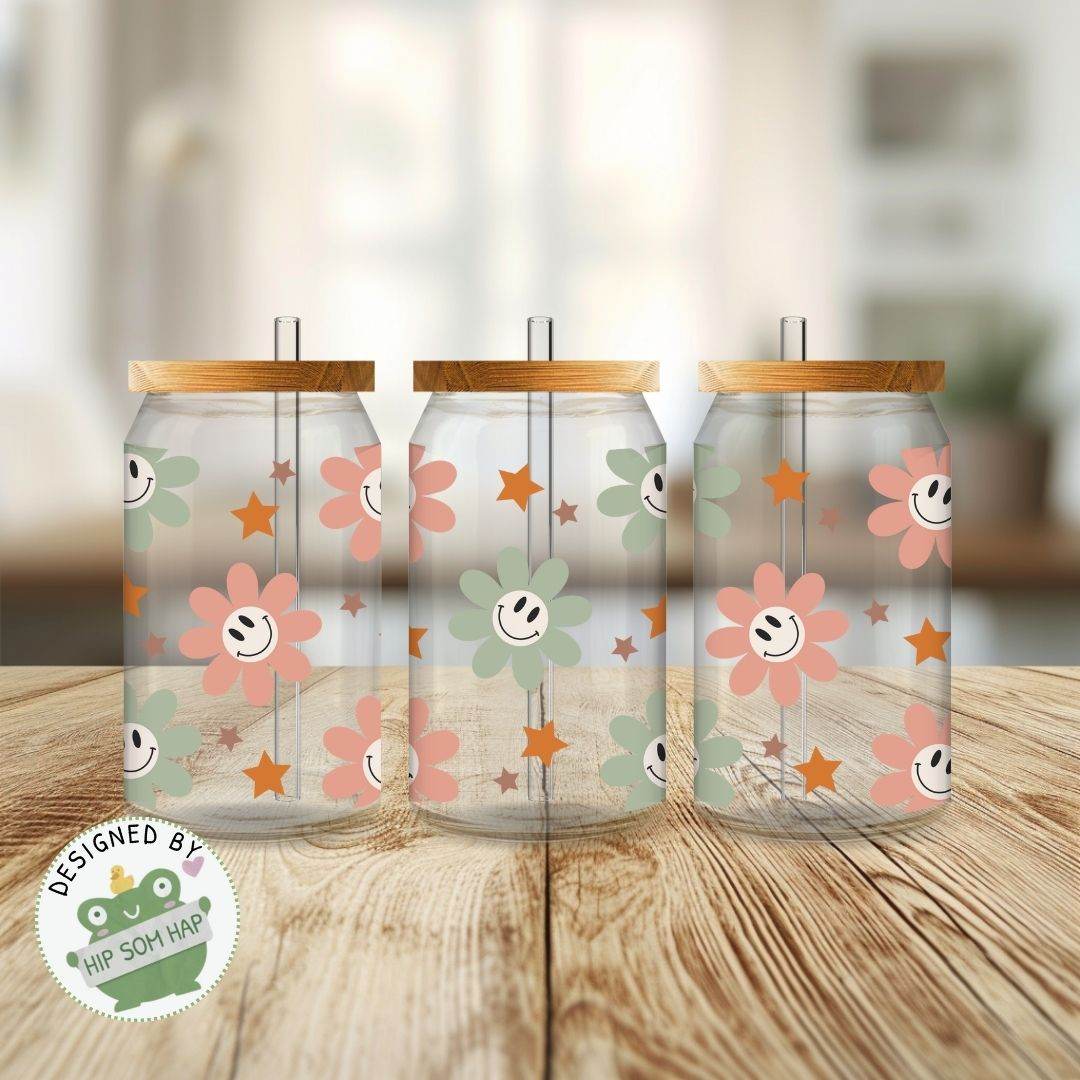 exklusiv bei Sewando: Retro Blumen Sublimationsdesign - Sewando
