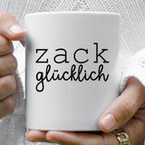 Plotterdatei „zack glücklich“ – minimalistisches Lettering Design - Sewando