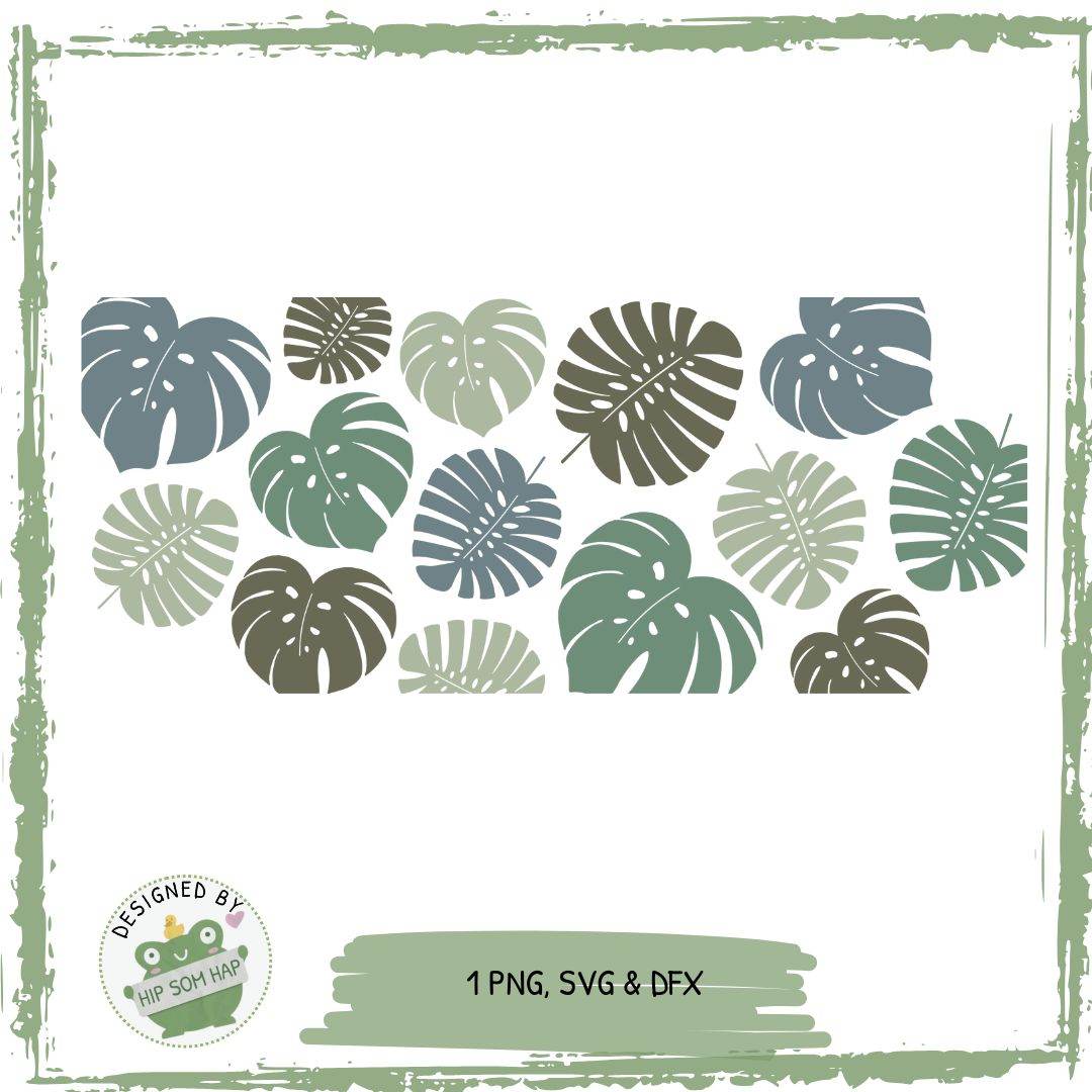 exklusiv bei Sewando: Tropischer Dschungel-Look – Monstera Sublimationsdesign - Sewando