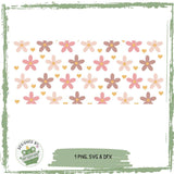 exklusiv bei Sewando: Retro-Blumen-Sublimationsdesign in Pastell - Sewando