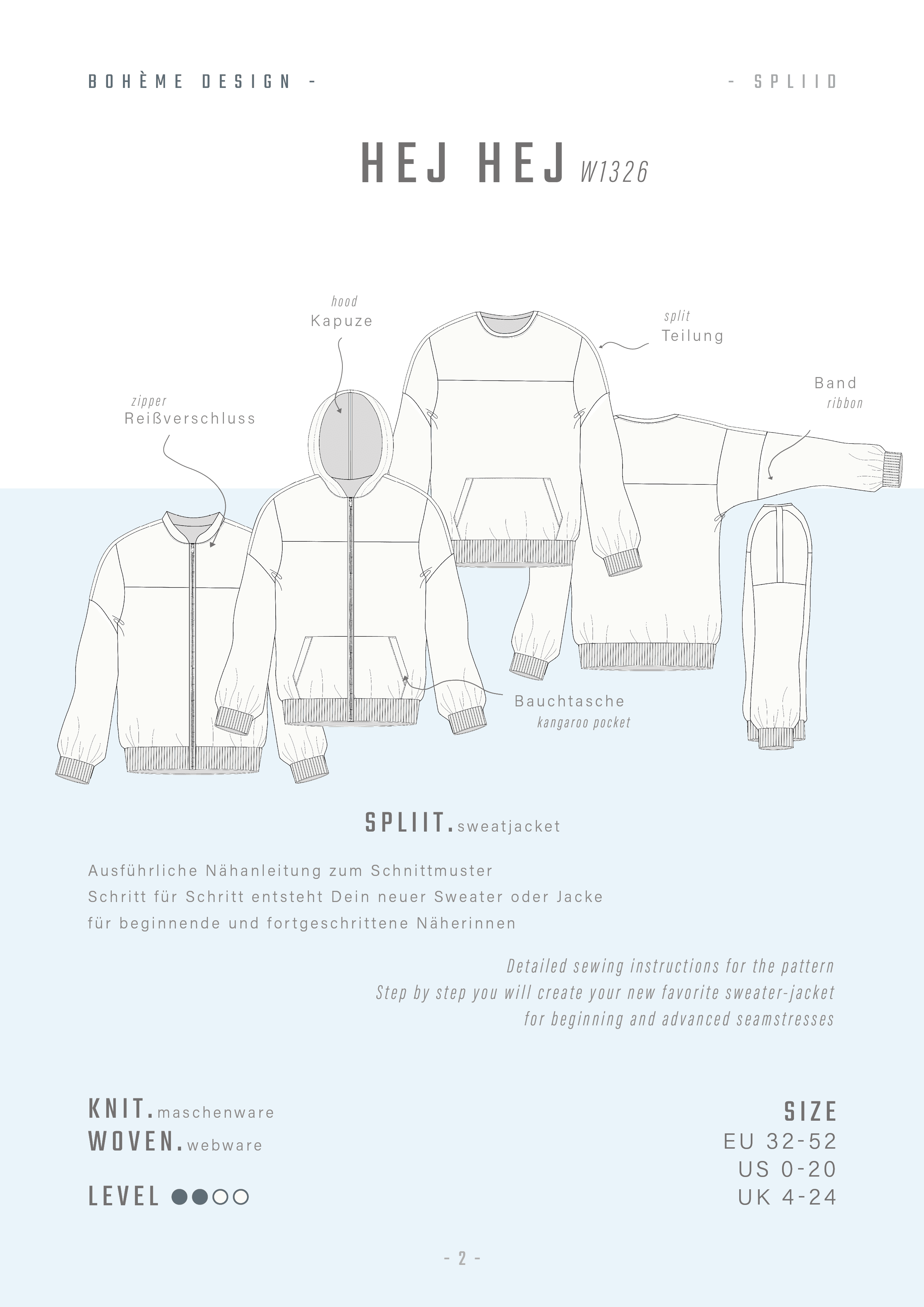 SPLIID.pullover | Damen | 32-52 Schnitt : - Sewando