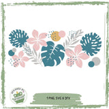 exklusiv bei Sewando: Tropisches Blumen-Sublimationsdesign – Retro Floral - Sewando