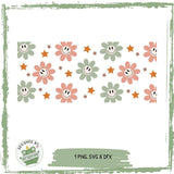 exklusiv bei Sewando: Retro Blumen Sublimationsdesign - Sewando