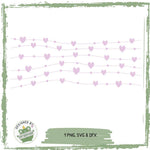 exklusiv bei Sewando: Herzgirlande in Rosa – verspieltes Sublimationsdesign - Sewando