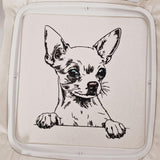 Stickdatei Chihuahua kurzhaar  "Aage" - realistisch - FÜR HELLE STOFFE
