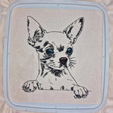 Stickdatei - WENIGER STICHE - Chihuahua "Aage" "- realistisch - FÜR HELLE STOFFE