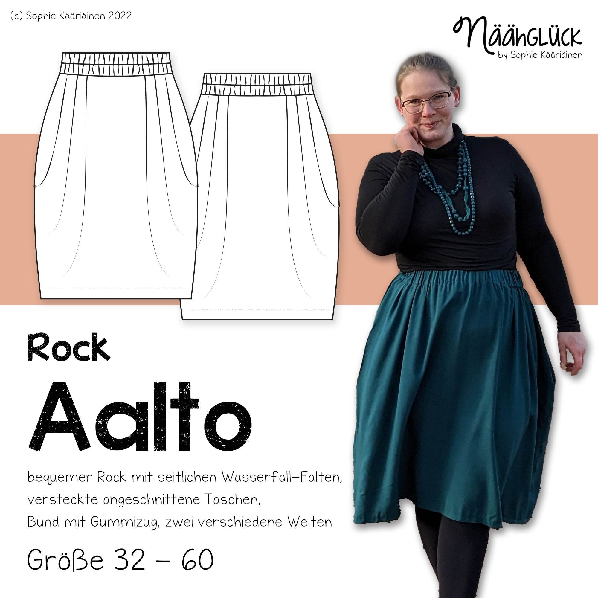 Schnittmuster Rock Aalto - Größen 32 - 60 - Sewando