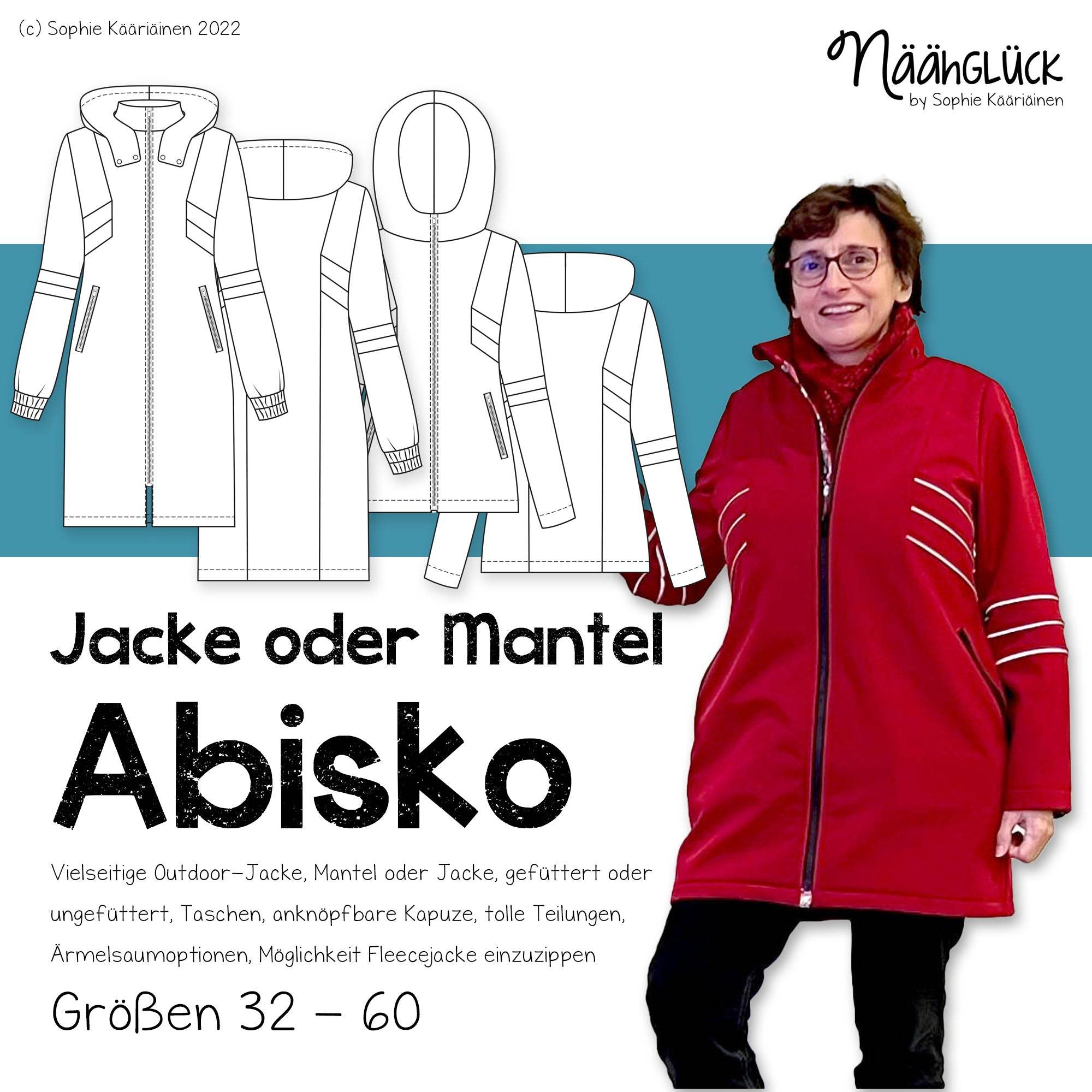 Schnittmuster Jacke und Mantel Abisko – Größen 32 – 60 - Sewando