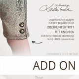 Add ON Schnittmuster Zusatz zur schneidigen Lederhosn: Beinabschluß Ober/Untertritt zur Hose in 1/2 Länge Gr. 56-128