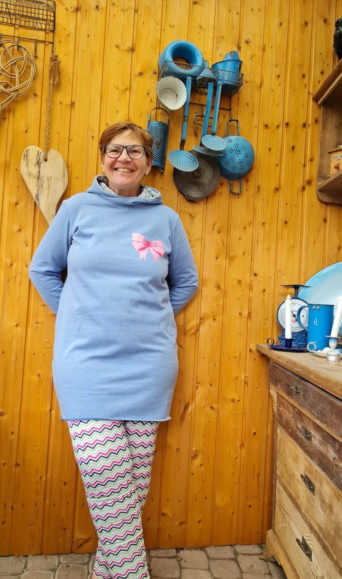 Hoody&Kleid DALINA Schnittmuster+Nähanleitung Gr. 44-58 | BU 116-155 CM : - Sewando
