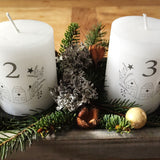 Vorlage für Kerzentattoo Weihnachten pdf Advent Kerzensticker für Wasserschiebefolie - Sewando