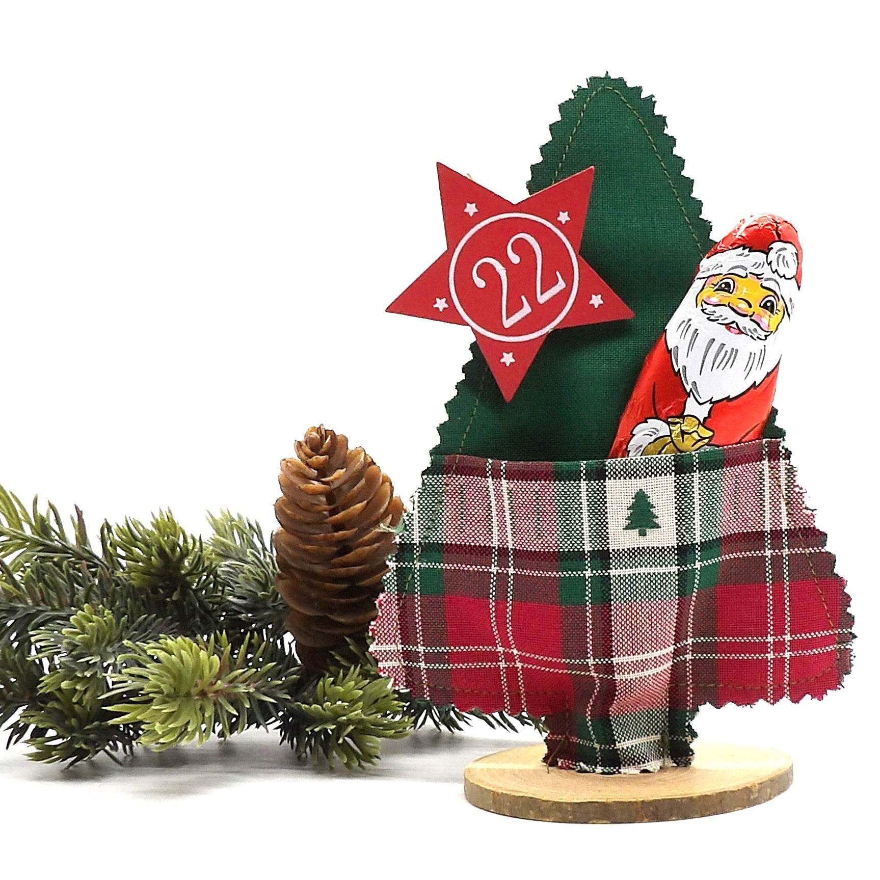 Stickdatei ITH Tannenbaum Wunscherfüller Adventskalender - Sewando