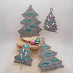 Stickdatei Set Adventskalender Tannen ITH als Anhänger oder Stabdeko - Sewando
